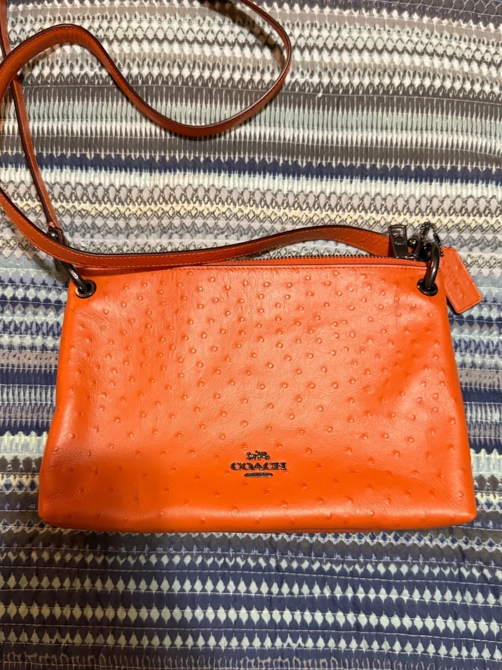 Coach Orange Crossbody Bag - Classic Leather Shoulder Bag Like New